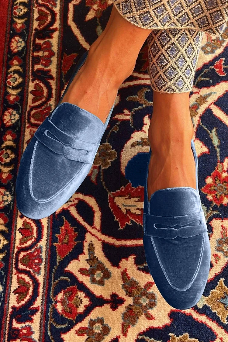 Serena | Velvet Slip-On Loafer