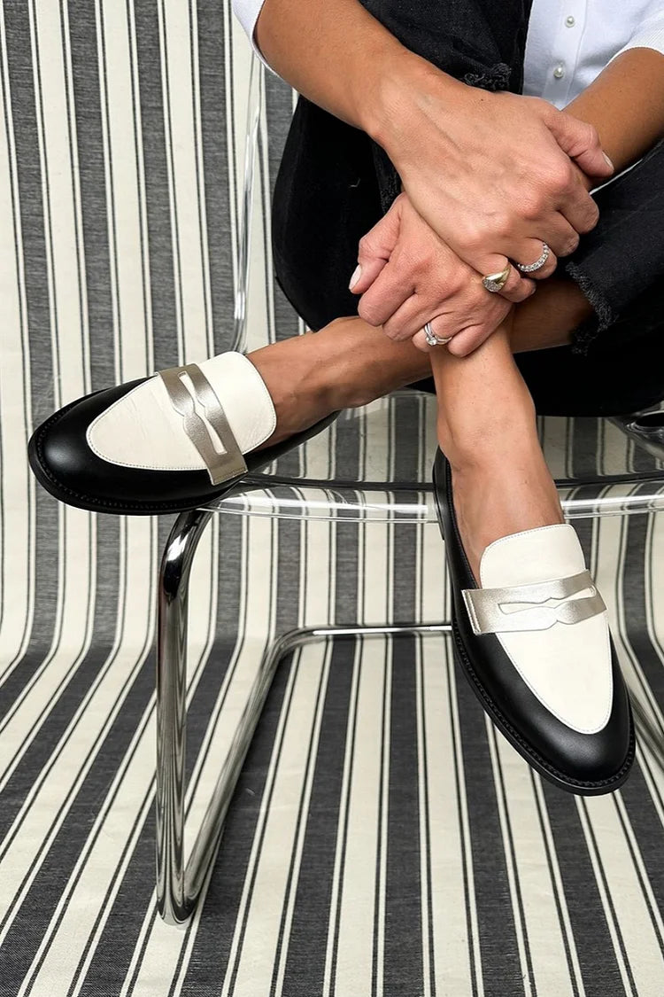 Luna | Two-Tone Classic Loafers