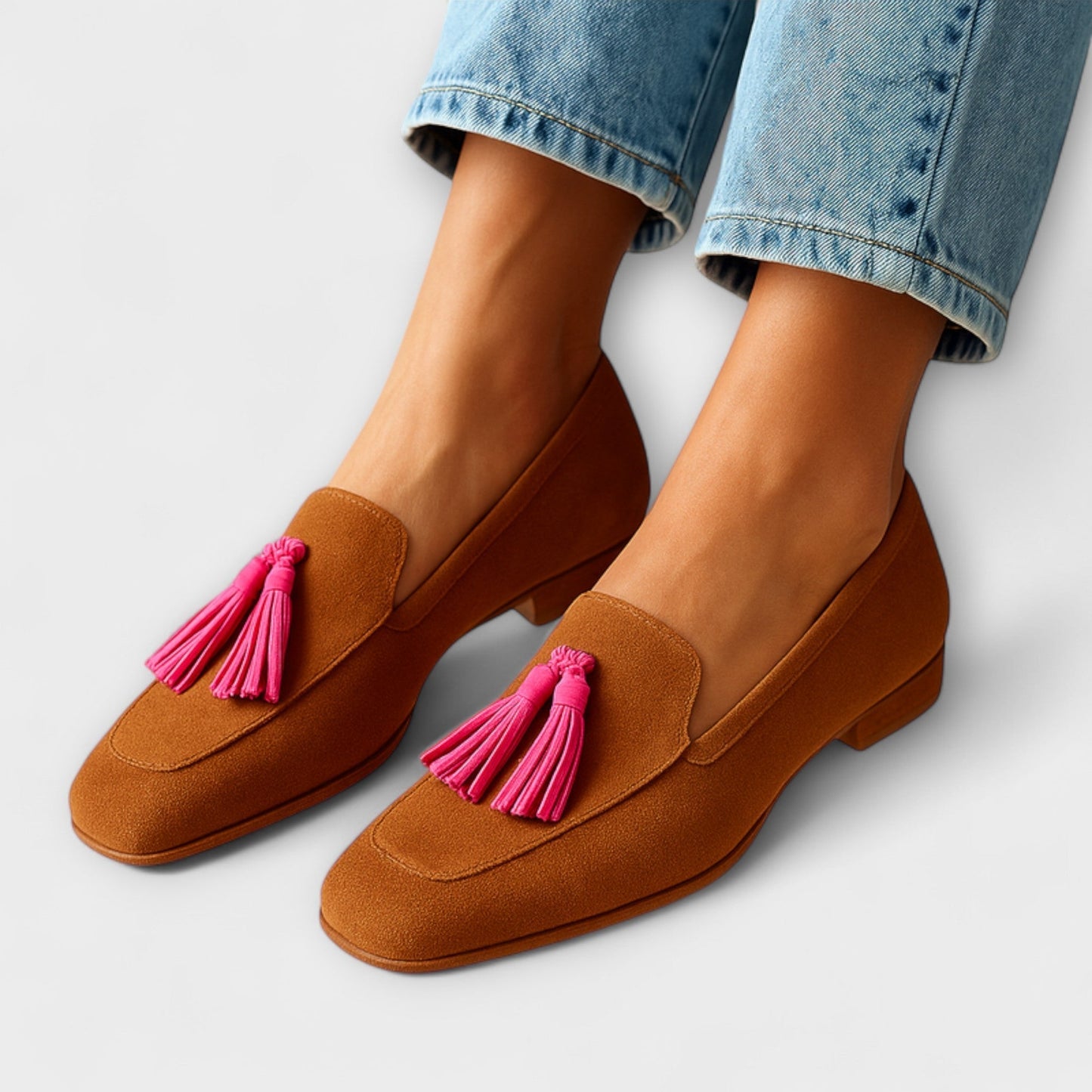 Isla | Fringed Suede Slip-Ons