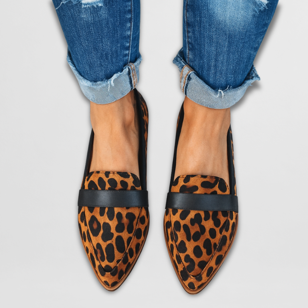 Evangeline | Pointed Suede Loafers