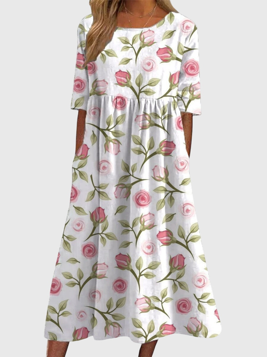 Aria | Embroidered Midi Dress