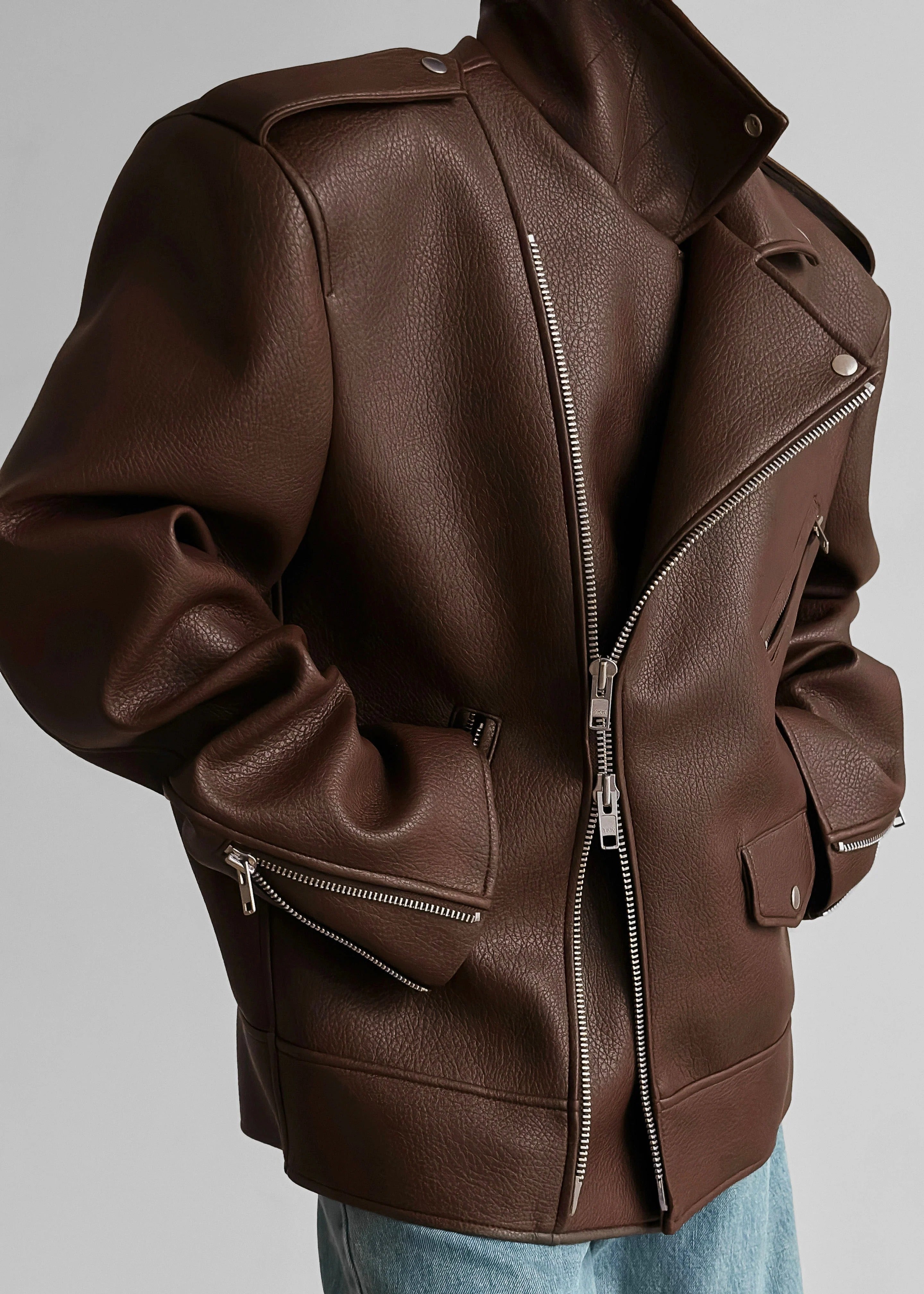 Arielle | Grained Moto Jacket