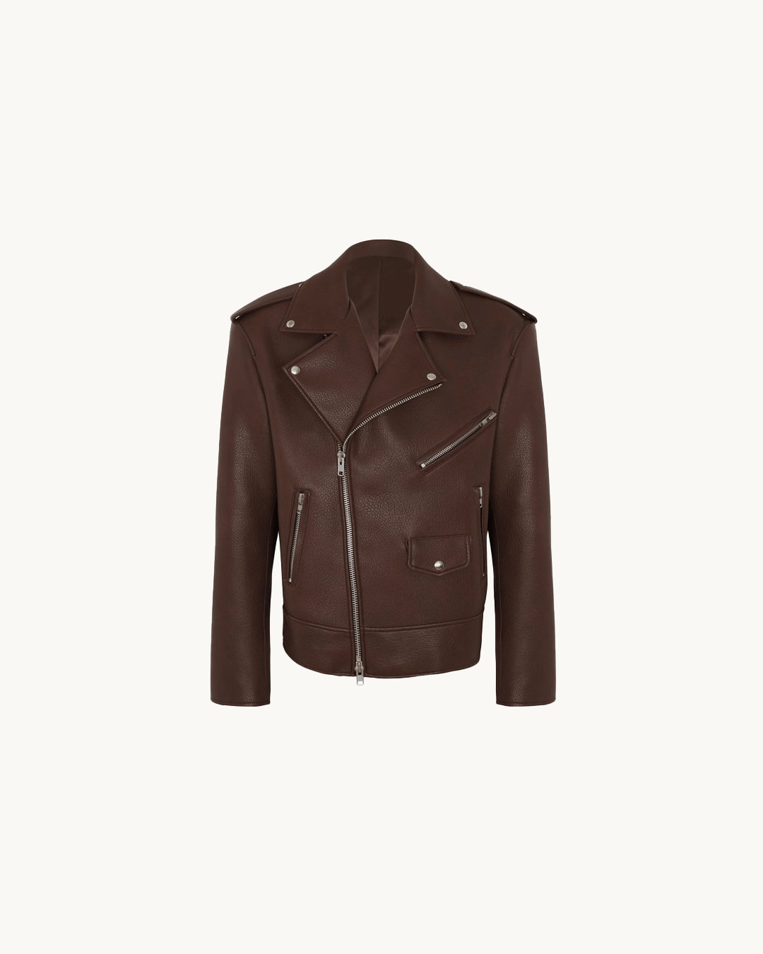 Arielle | Grained Moto Jacket