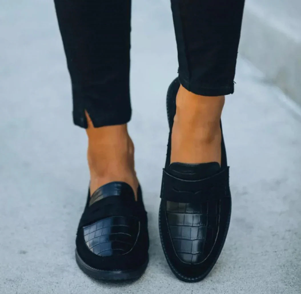 Elena | Orthopedic Croc-Textured Loafers