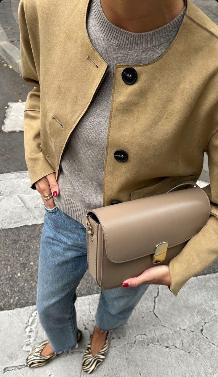 Margot | Suede-Textured Jacket