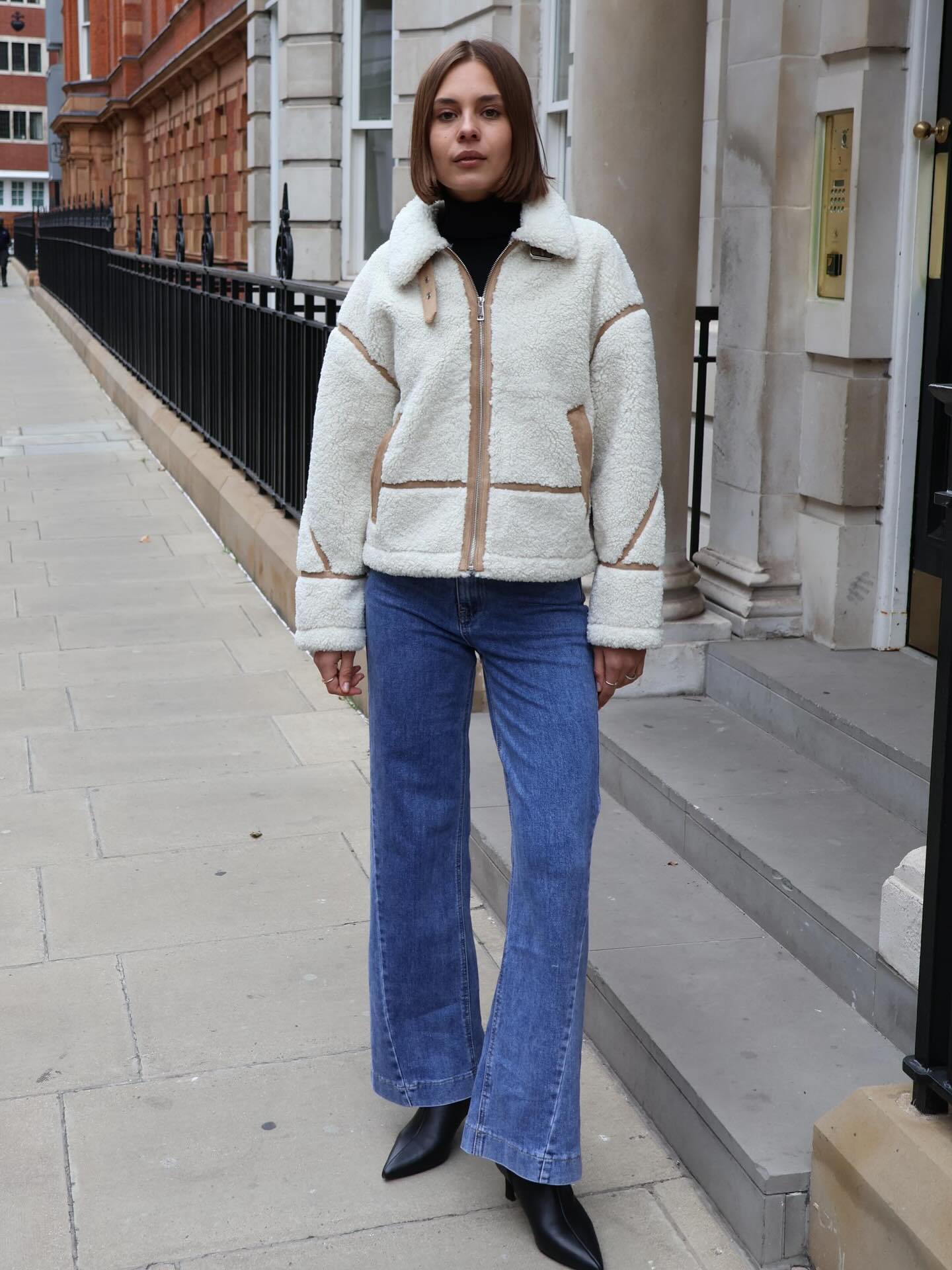 Iris | Contrast Shearling Jacket