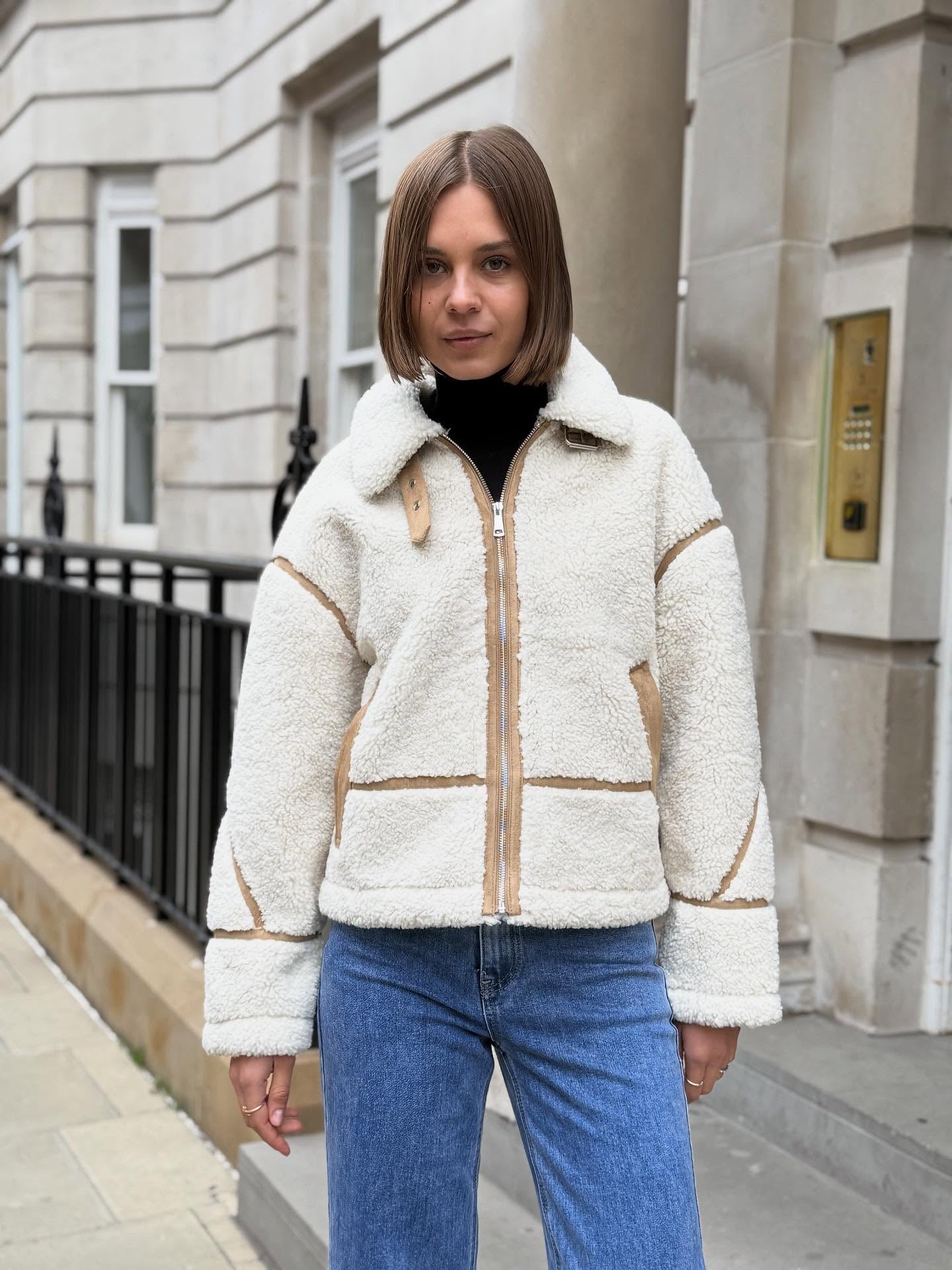Iris | Contrast Shearling Jacket