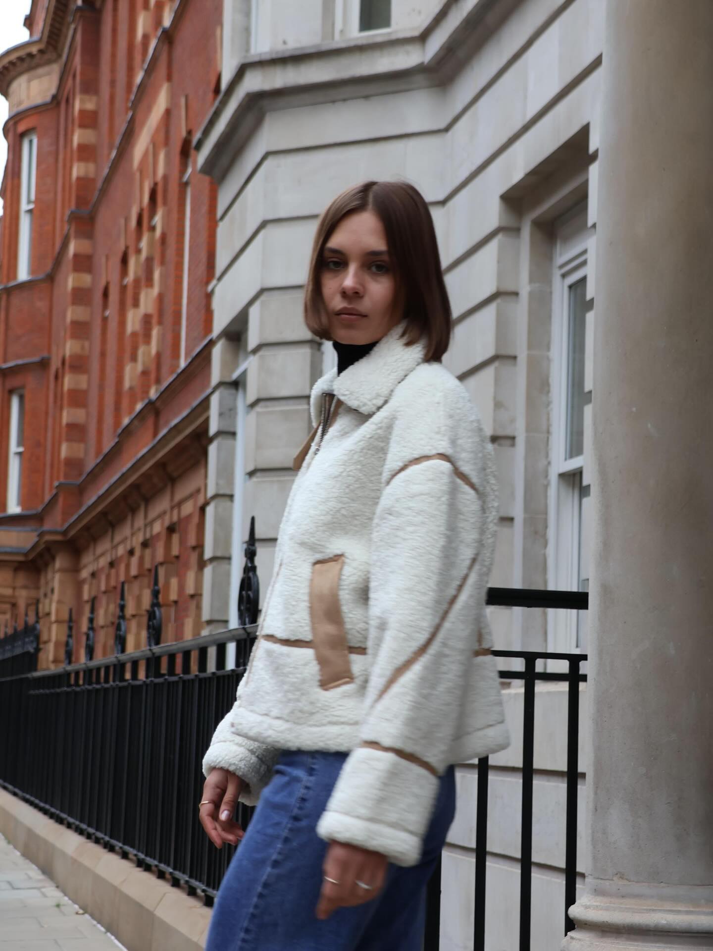 Iris | Contrast Shearling Jacket