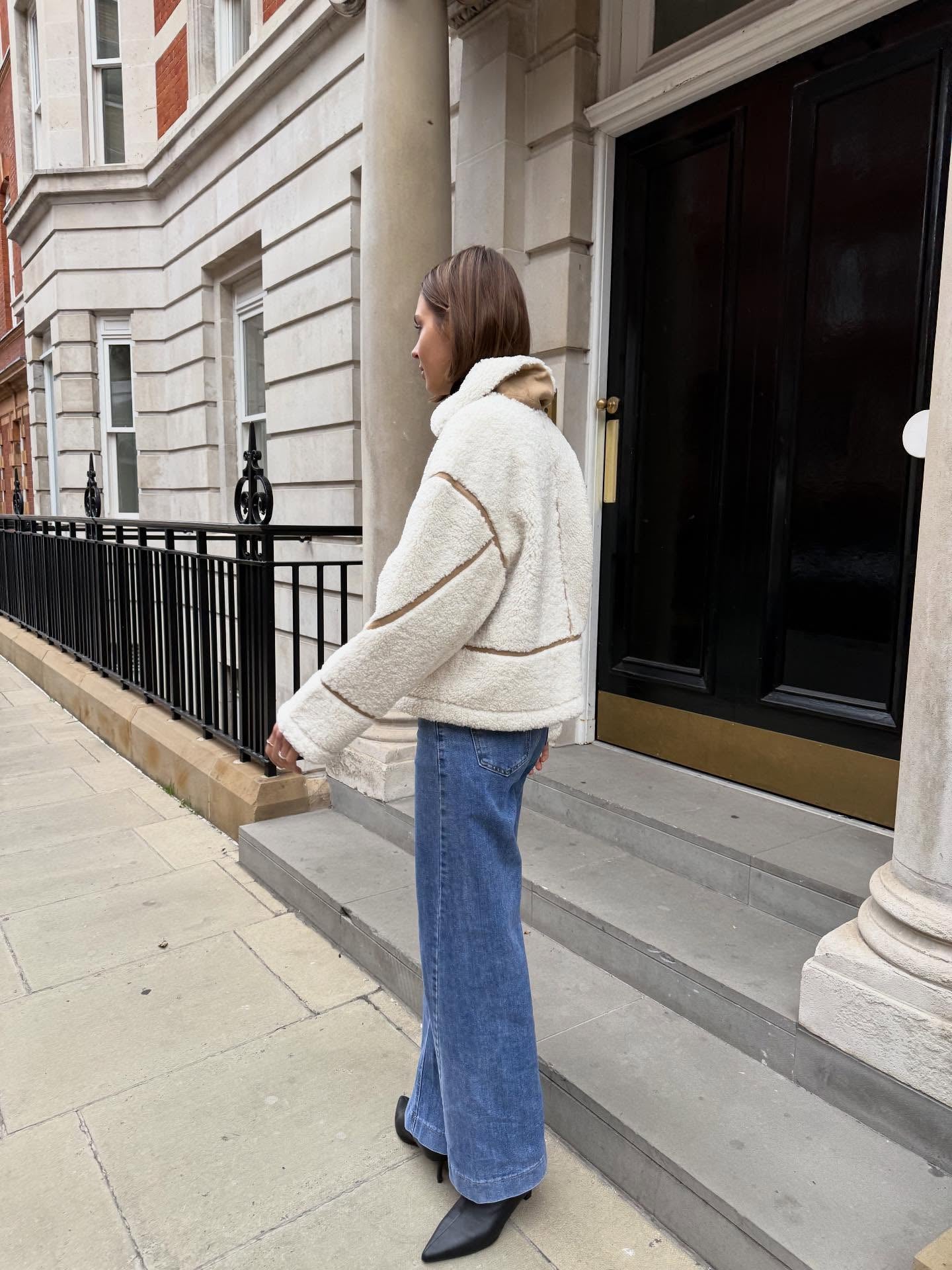 Iris | Contrast Shearling Jacket