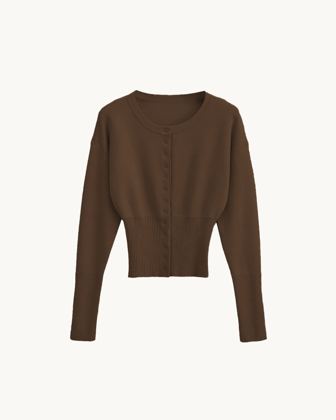 Nola | Ribbed Button Cardigan