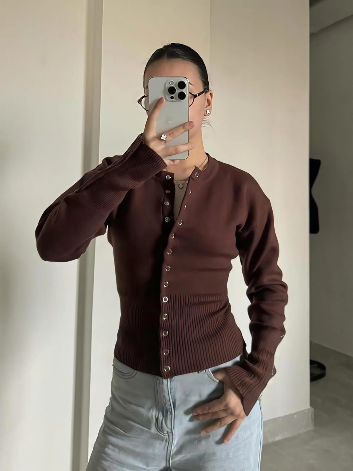 Nola | Ribbed Button Cardigan