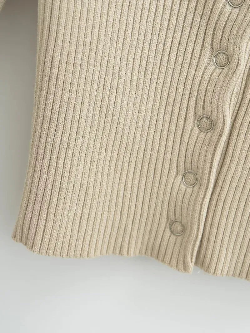 Nola | Ribbed Button Cardigan