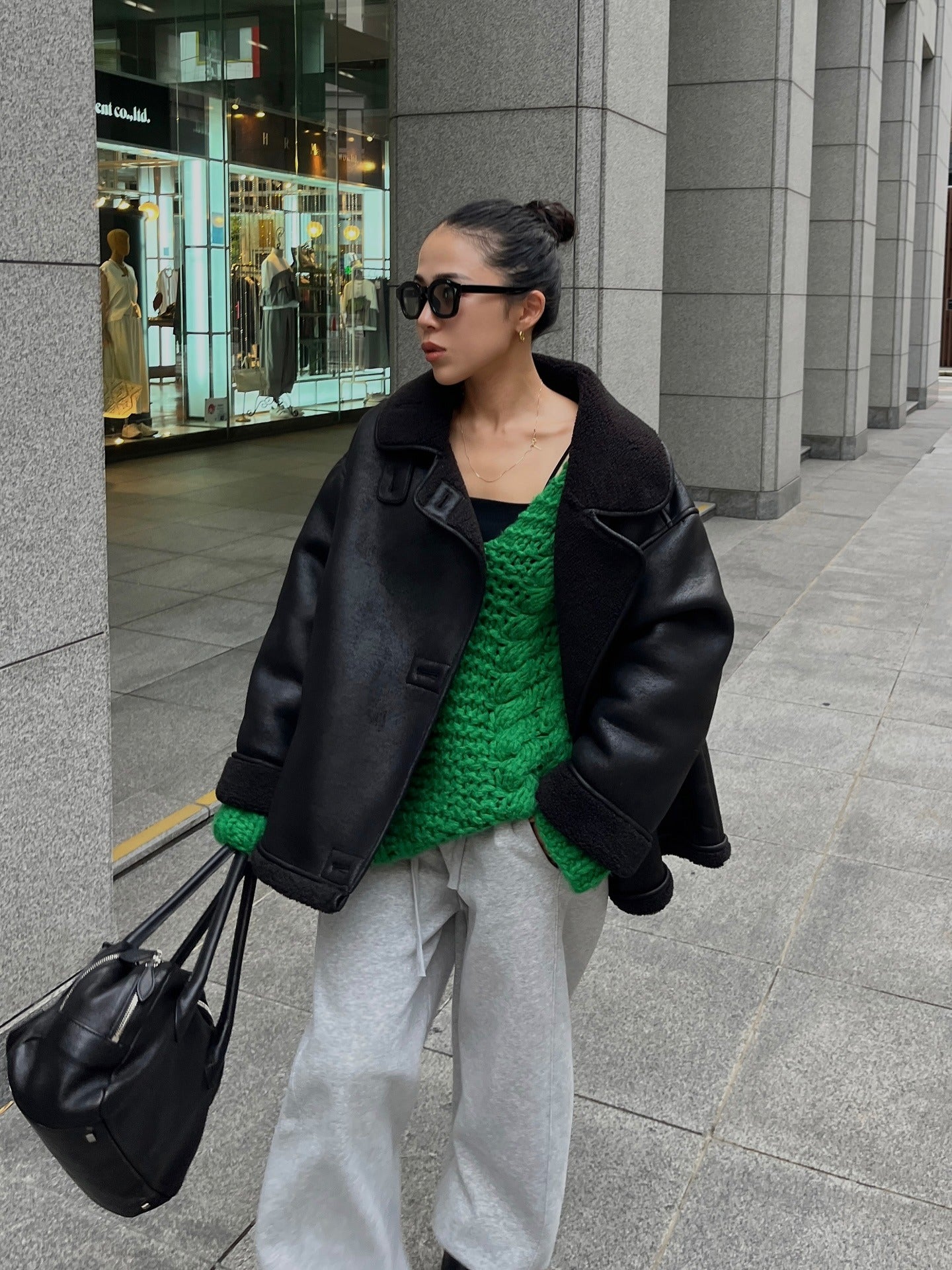 Renee | Edgy Aviator Jacket