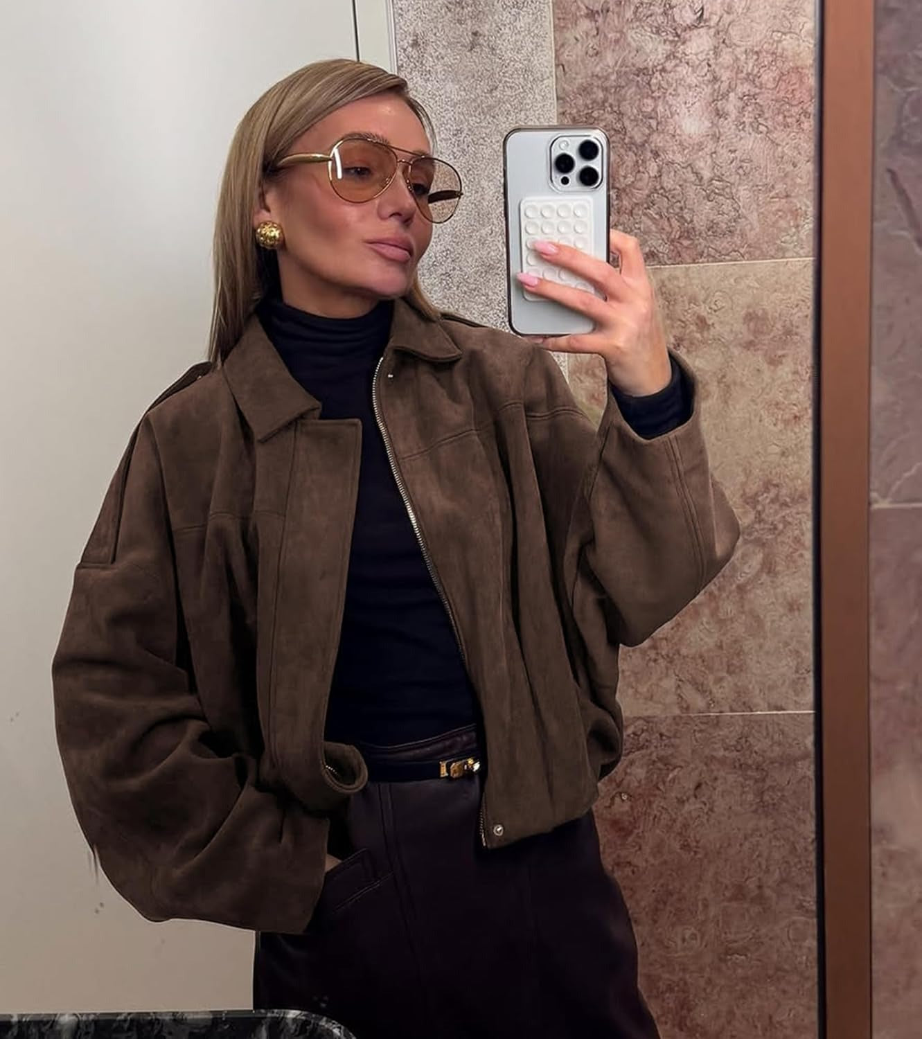 Rumi | Minimal Suede Jacket