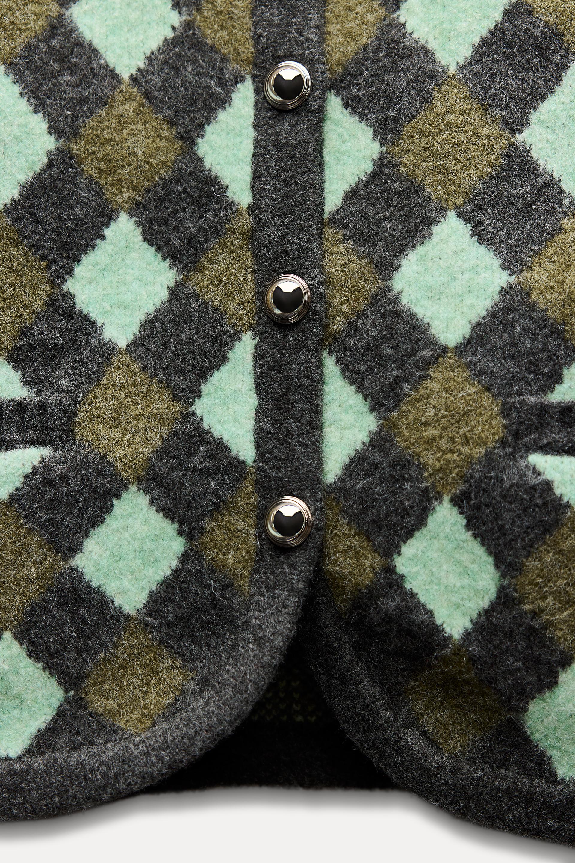 Zeni | Check Knit Cardigan