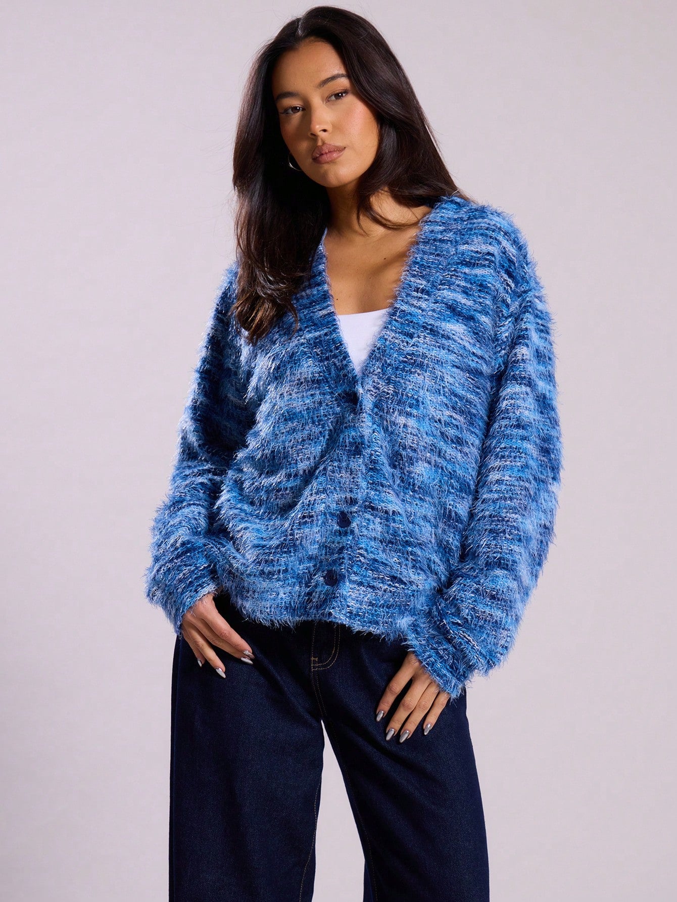 Mireille | Bold-Stitch Cardigan