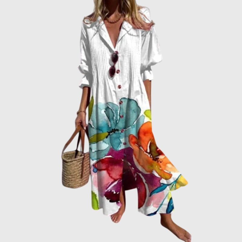 Celeste | Flowing Bohemian Midi Dress