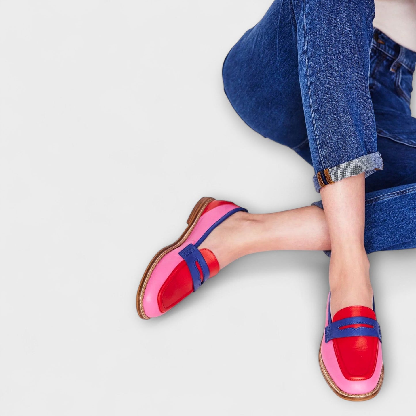 Ophelia | Patchwork Canvas Loafers