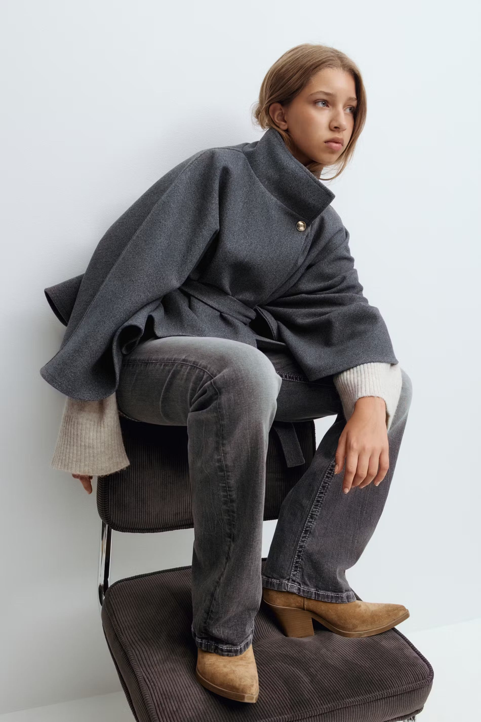 Vienne | Belted Wool-Blend Cape