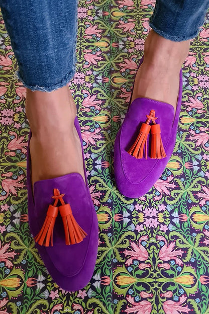 Penelope | Purple Tassel Loafers