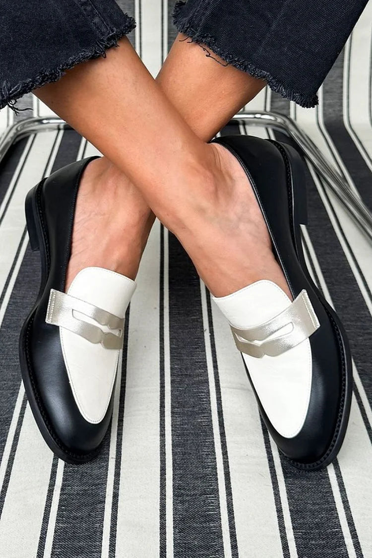 Luna | Two-Tone Classic Loafers