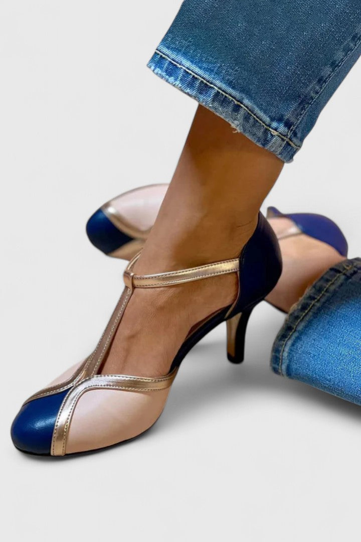 Estelle | Comfort T-Strap Heels