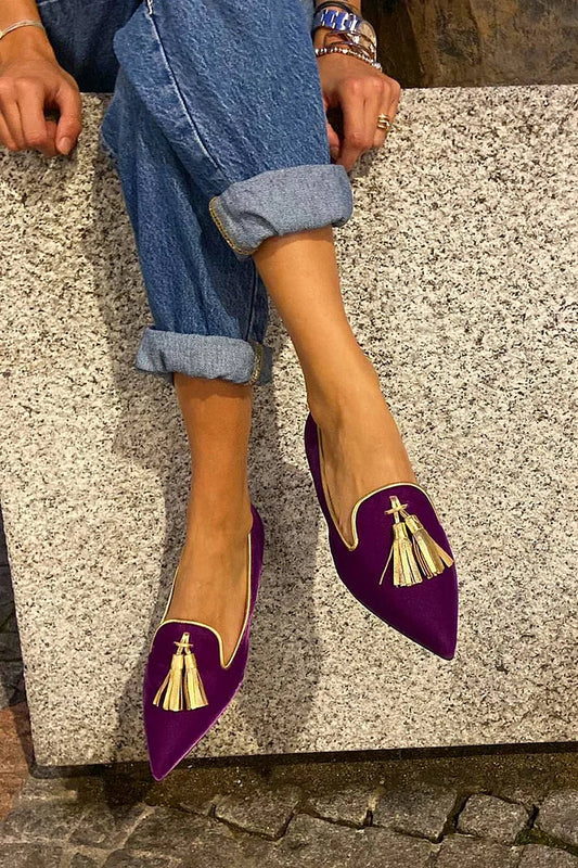 Genevieve | Tassel Detail Pointed Loafers