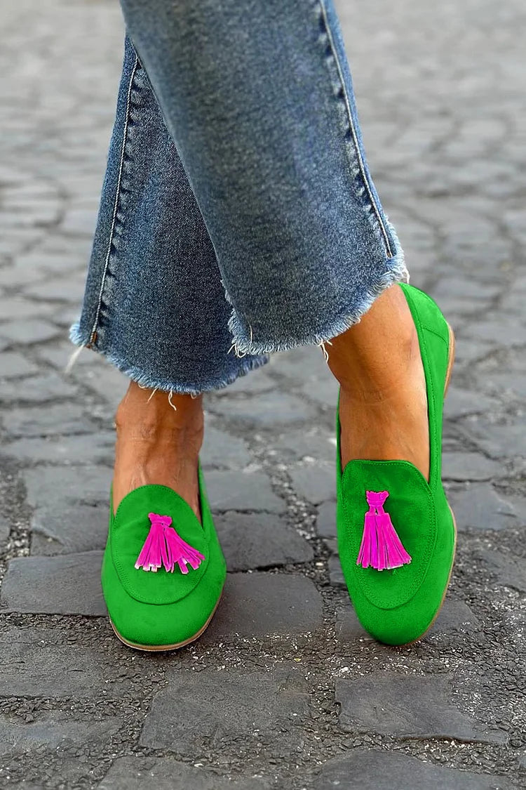 Mila | Vibrant Tassel Loafers