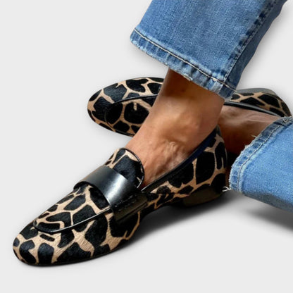 Sophia | Leopard Print Slip-On Loafers