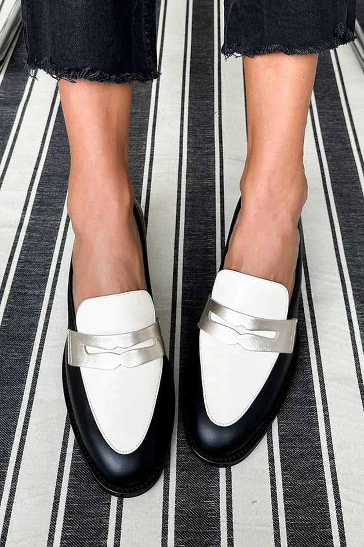 Luna | Two-Tone Classic Loafers