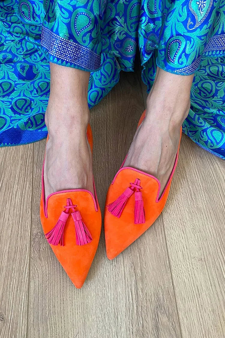 Genevieve | Tassel Detail Pointed Loafers
