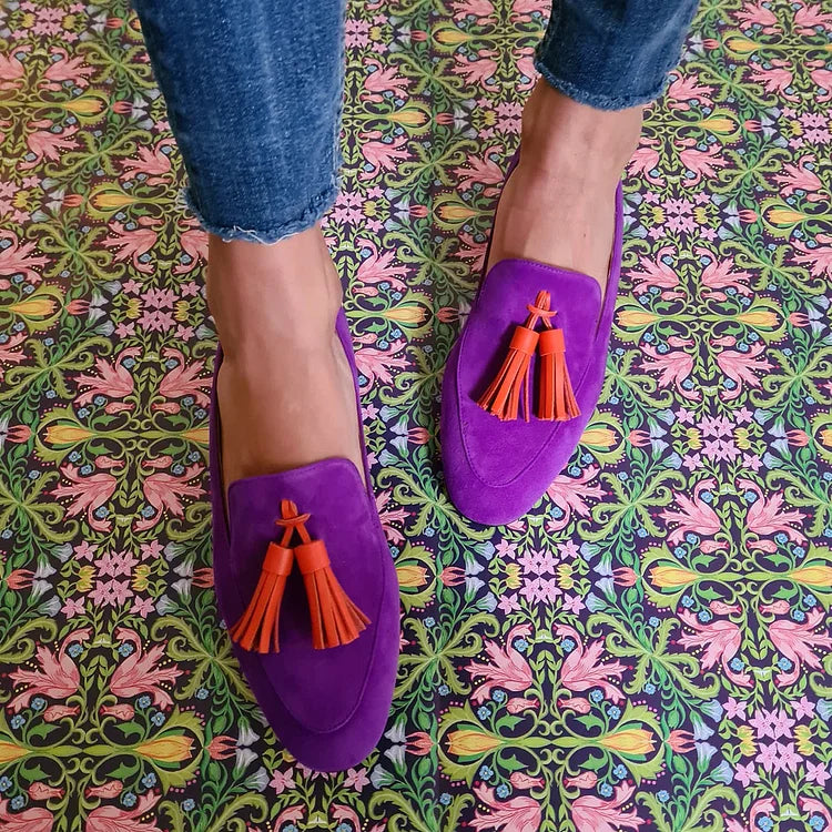 Penelope | Purple Tassel Loafers