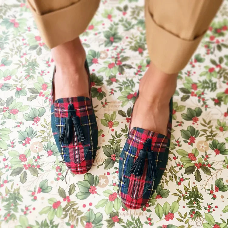 Sloane | Heritage Tartan Fringe Loafer