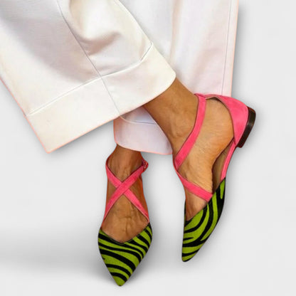 Sienna | Zebra Print Band Loafers