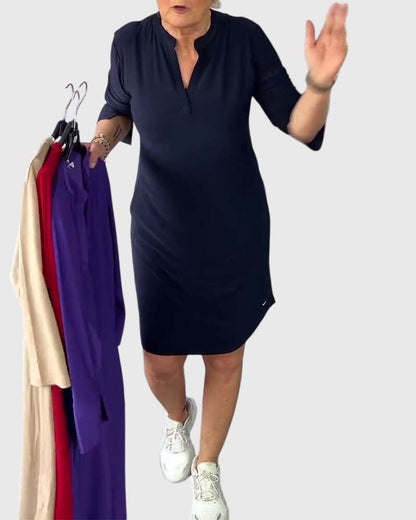 Annika | V-Neck Midi Dress