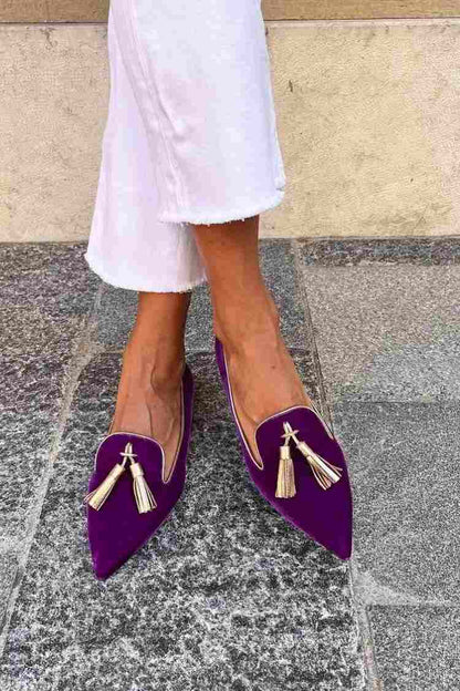 Genevieve | Tassel Detail Pointed Loafers