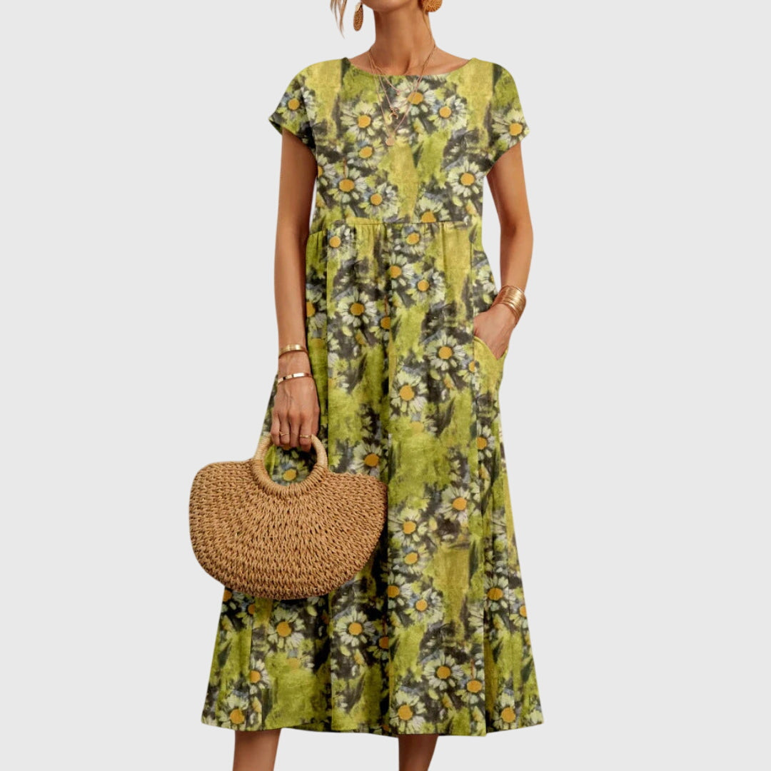 Delphine | Floral Midi Dress
