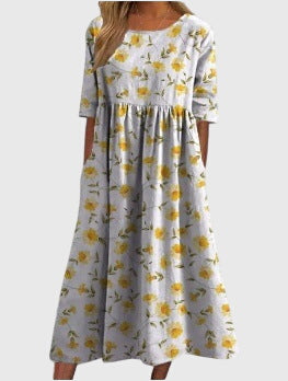 Aria | Embroidered Midi Dress