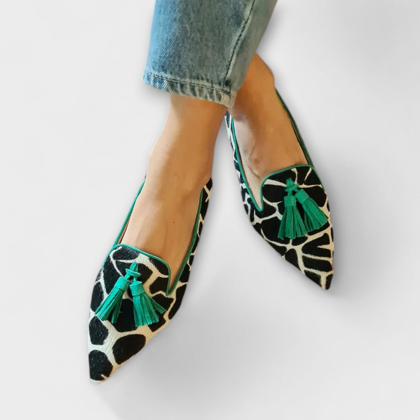 Audrey | Animal Print Tassel Loafers