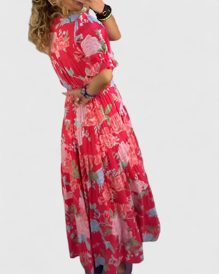 Dahlia | Breezy Floral Midi Dress