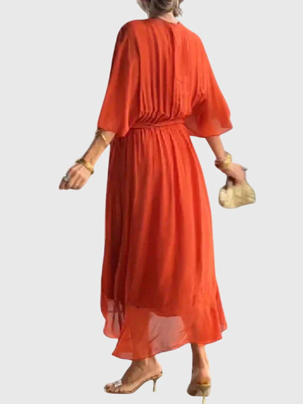 Arabella | Flowing V-Neck Midi Dress