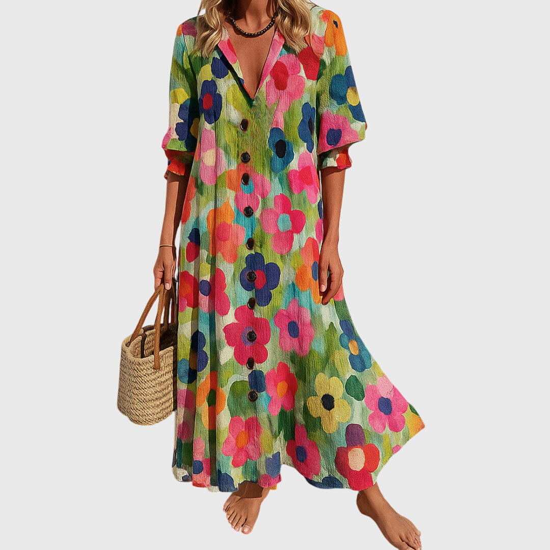 Aurora | Bohemian Lace Midi Dress