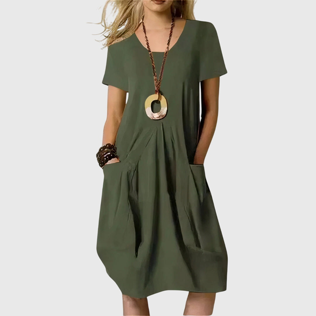 Stella | Wrap-Style Midi Dress