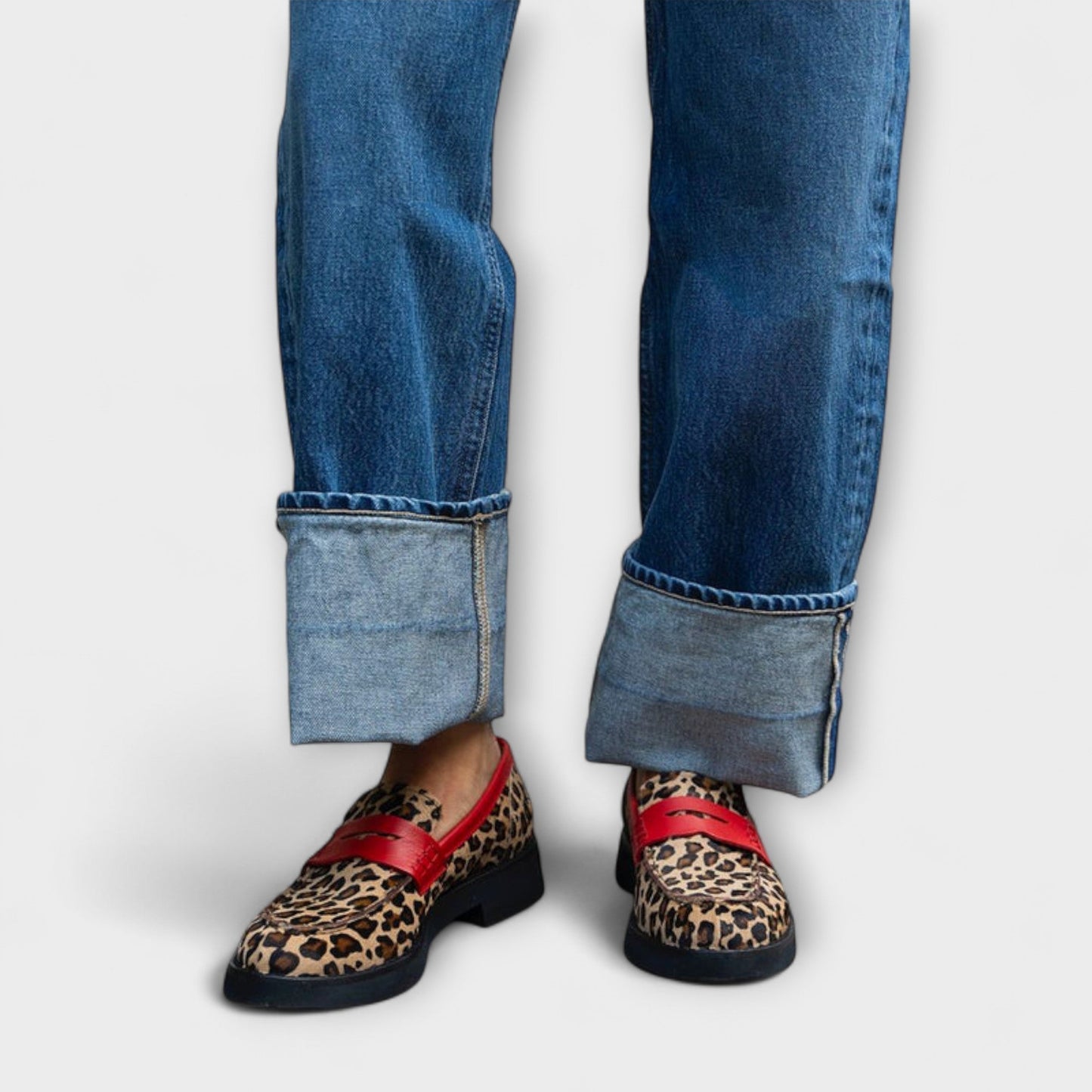 Celeste | Leopard Print Suede Loafers