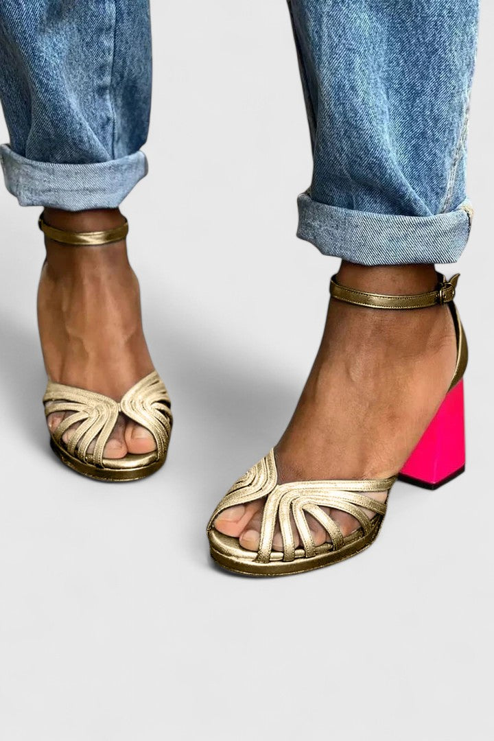 Ophelia | Open-Toe Ankle Strap Heels