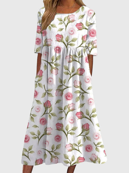 Aria | Embroidered Midi Dress