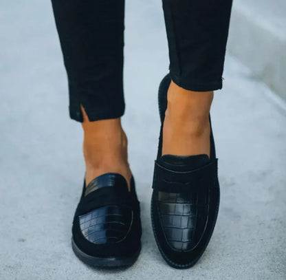 Elena | Orthopedic Croc-Textured Loafers