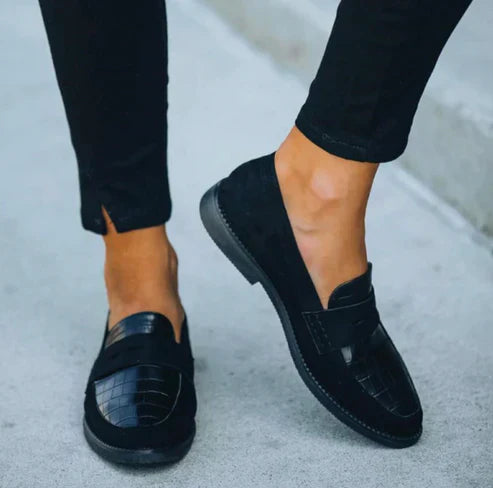 Elena | Orthopedic Croc-Textured Loafers