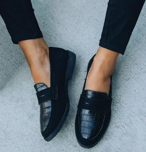 Elena | Orthopedic Croc-Textured Loafers