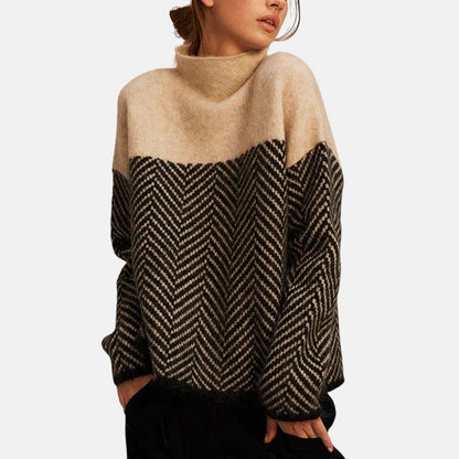 Aria | Herringbone Knit Sweater